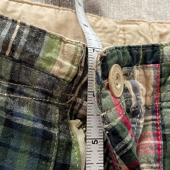 Red Camel Madras Plaid Bermuda Shirts Size 34, 100% Cotton, Vintage Quality Sewn - Picture 11 of 16